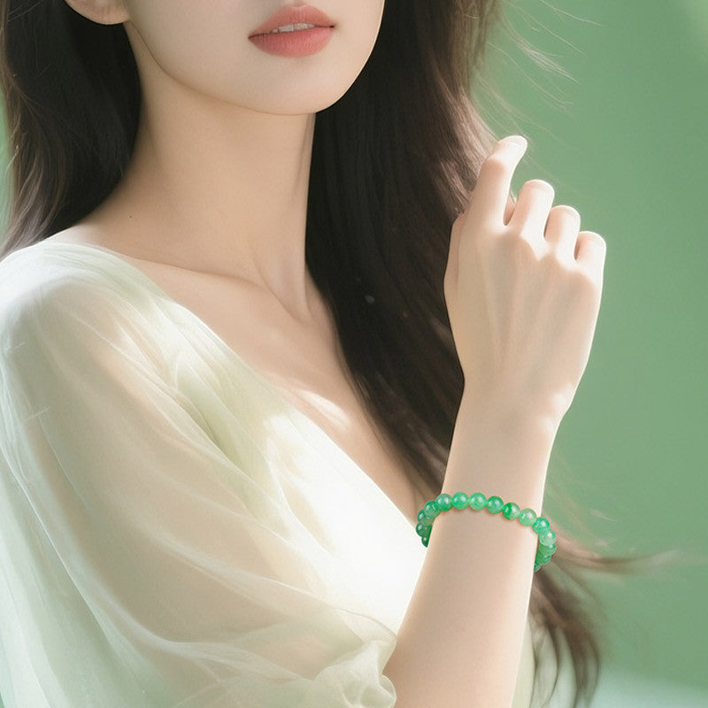 High-quality African Jade Bracelet, Floating Pattern Lucky Loop, Simple Jade Bangle, Festival Gift