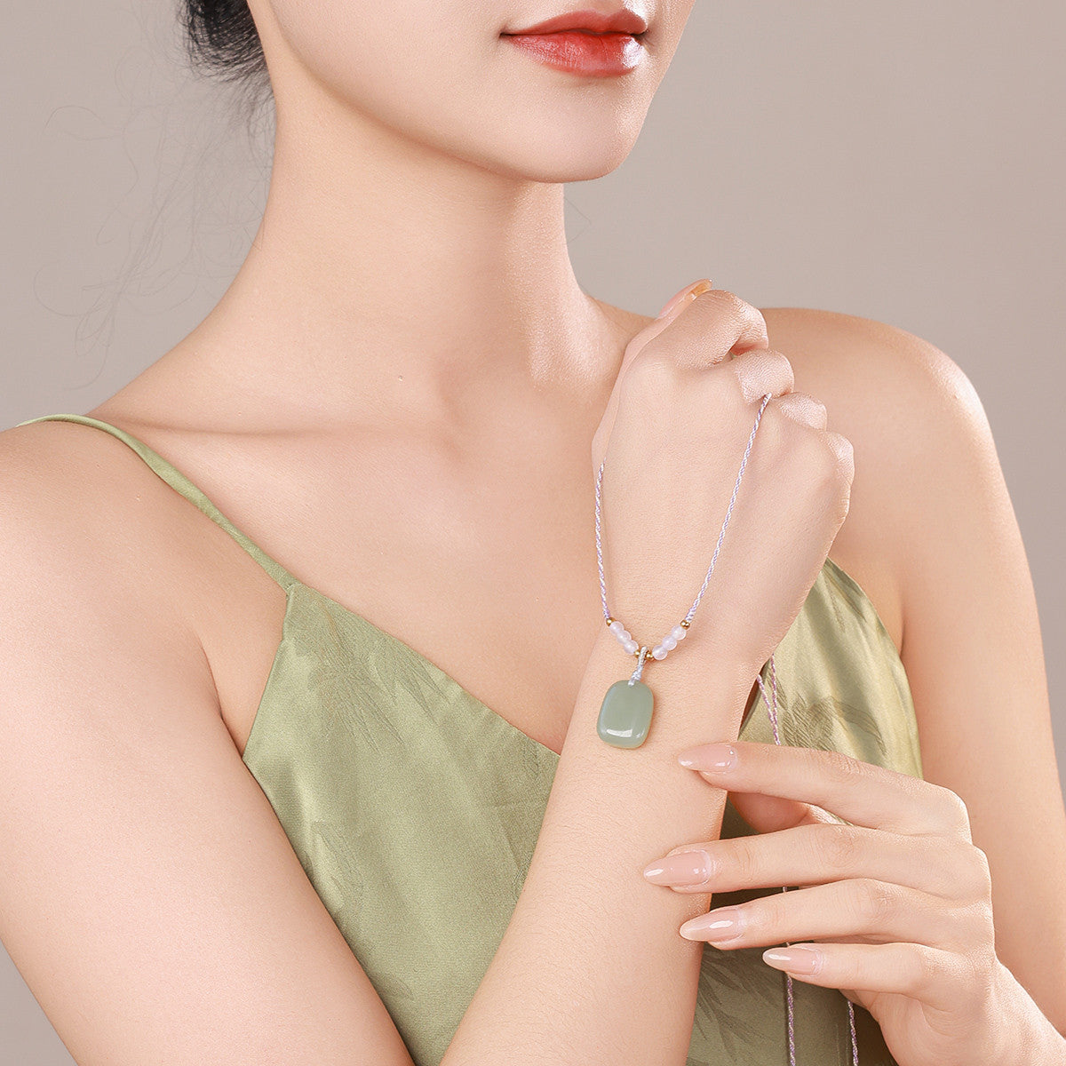 Hetian Jade Plain Pendant, Unisex & Couple Style Peace Jade Charm
