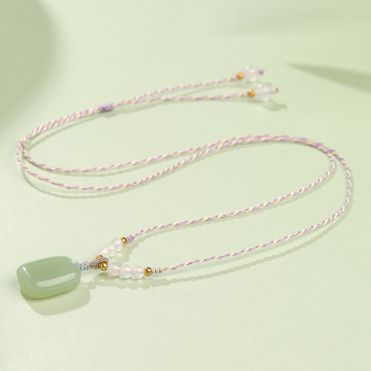 Hetian Jade Plain Pendant, Unisex & Couple Style Peace Jade Charm