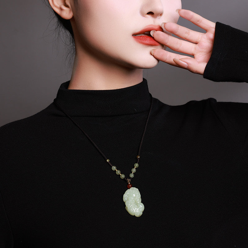 Hetian Jade Auspicious Pixiu Pendant, Unisex Mythical Beast Jade Charm, With Certificate & Collectible Value