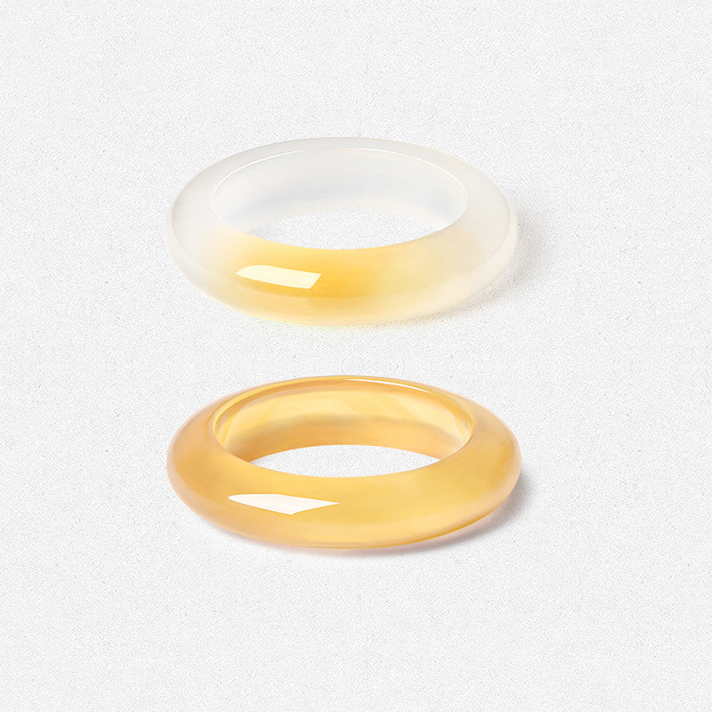 Hetian Jade Ring for Women, Green & Celadon Jade Finger Ring, Waxy Icy Type Jadeite Peace Band, Birthday Gift for Girlfriend