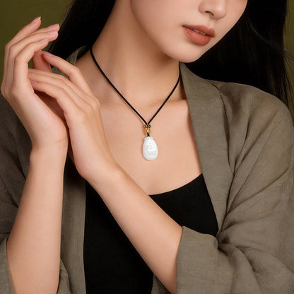 Unisex Hetian White Jade Pendant, Exquisite Double-sided Carved Twelve Chinese Zodiacs, Festival Gift