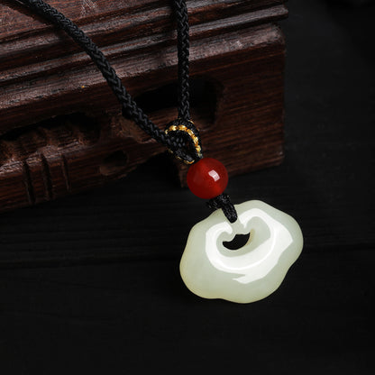 Ruyi Peace Lock Necklace, Classic Ethnic Style, Minimalist Luxury Pendant for Girlfriend