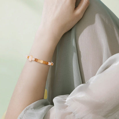 Hetian Jade Bracelet, Cloud Hoop & White Jade Bangle, Bamboo Joint Jade Bracelet for Progress