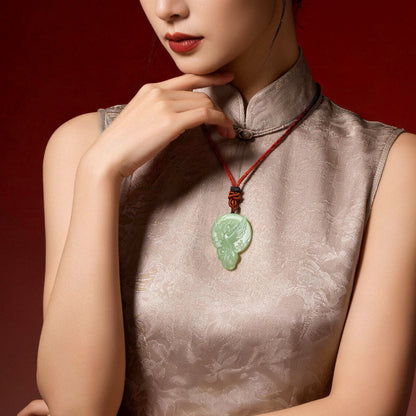 Hetian Jade Phoenix Pendant, Light Cyan Jade, Classic of Mountains and Seas Series Phoenix Rebirth Jade Ornament