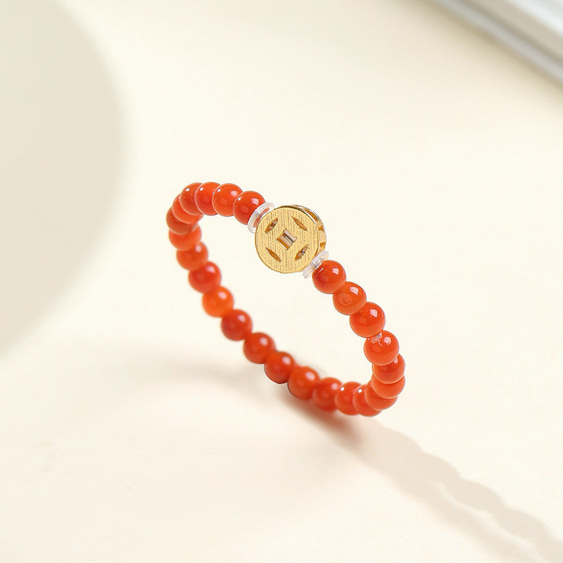DIY Multi-gem Ring, Small Seed Beads with Jasper, White Jade, Jadeite, Turquoise, Agate, Cinnabar Fashion Adjustable Ring Jewelry