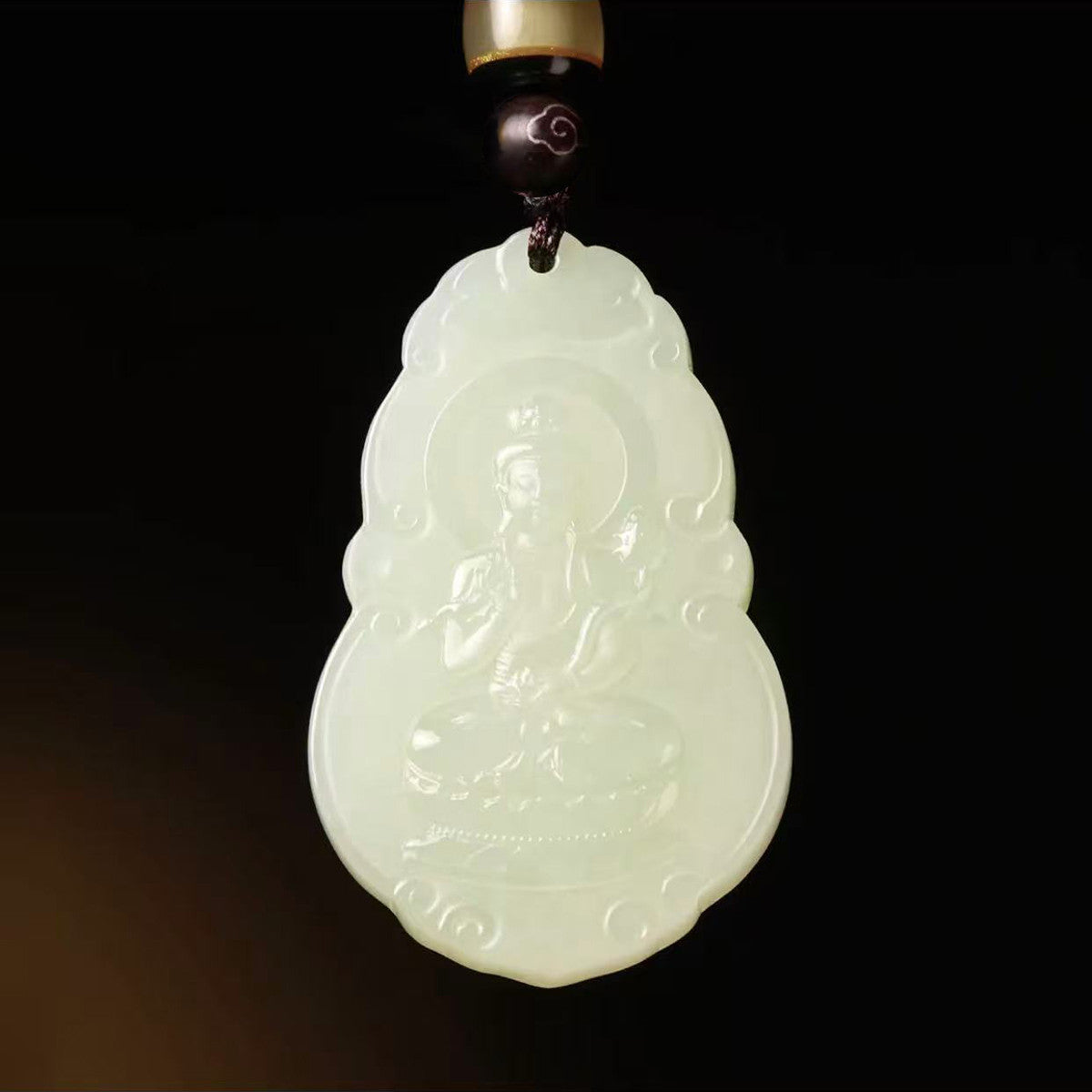 Warm Clear Water Hetian Jade 12 Zodiac Pendant, 8 Guardian Buddha Jade Charm, Premium Gift Choice with Certificate