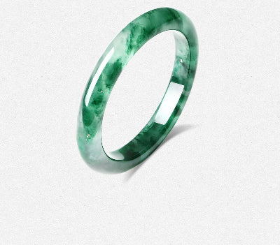 High-Grade Natural Floating Pattern African Jade Bangle, Certified Untreated Fine Jade Jewelry, Premium Birthday Gift for Her / Mom