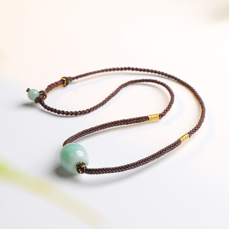 Burmese Jadeite DIY Bracelet, Barrel Bead Lucky Tube Bead Bracelet & Necklace, Unisex Holiday Gift