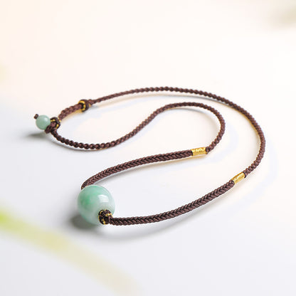 Burmese Jadeite DIY Bracelet, Barrel Bead Lucky Tube Bead Bracelet & Necklace, Unisex Holiday Gift