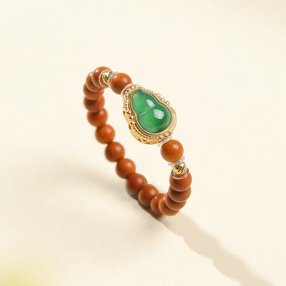 DIY Multi-gem Ring, Small Seed Beads with Jasper, White Jade, Jadeite, Turquoise, Agate, Cinnabar Fashion Adjustable Ring Jewelry
