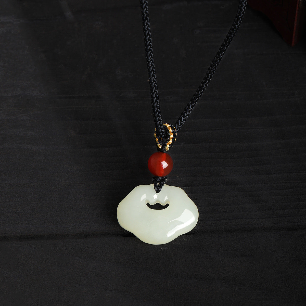 Ruyi Peace Lock Necklace, Classic Ethnic Style, Minimalist Luxury Pendant for Girlfriend