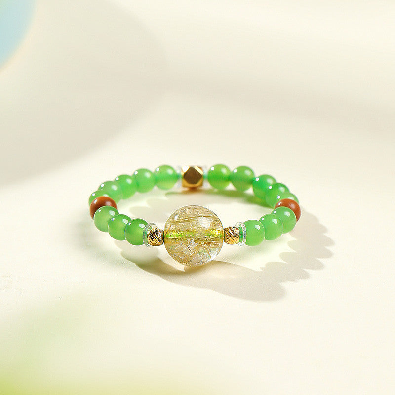 DIY Multi-gem Ring, Small Seed Beads with Jasper, White Jade, Jadeite, Turquoise, Agate, Cinnabar Fashion Adjustable Ring Jewelry