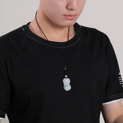 Wealth Fortune Burmese Jadeite Pixiu Pendant, Green Floating Auspicious Beast, Unisex Holiday Gift